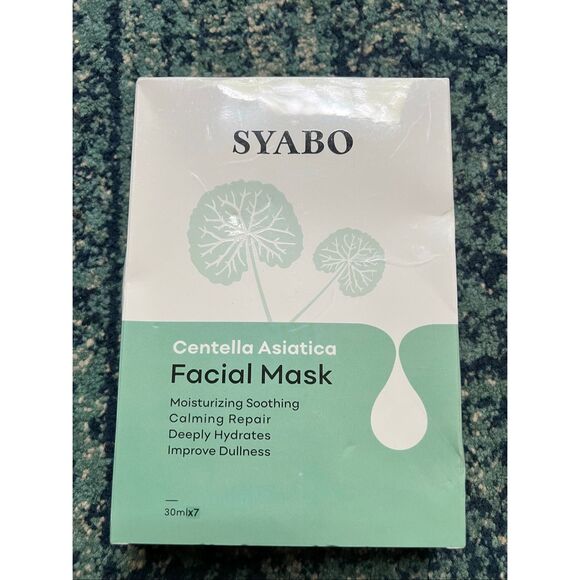 NIB! SYABO Centella Asiatica Hydrating Moisturizing Soothing Face Mask x 7 - Picture 1 of 4